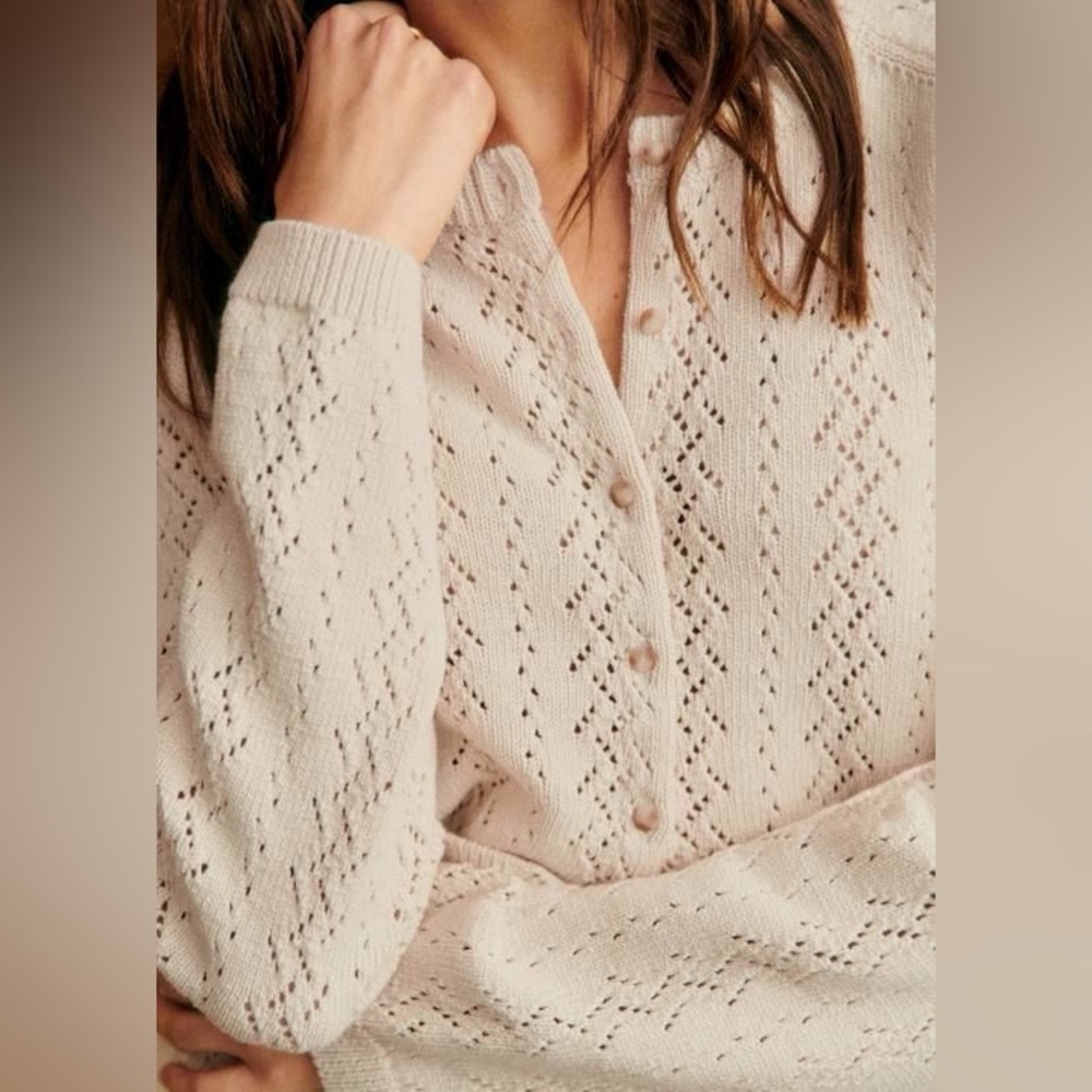 Sezane Jack Cardigan Ecru - Size L - Picture 3 of 11